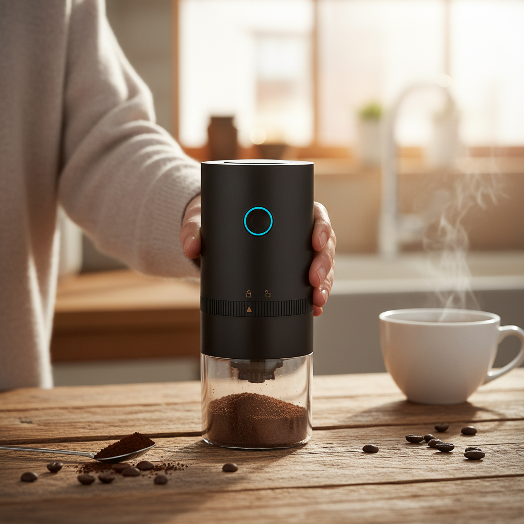 Portable Electric Coffee Grinder Adjustable Thickness Ceramic Grinding Core Grinder Long-life Battery Coffee Bean Grinder