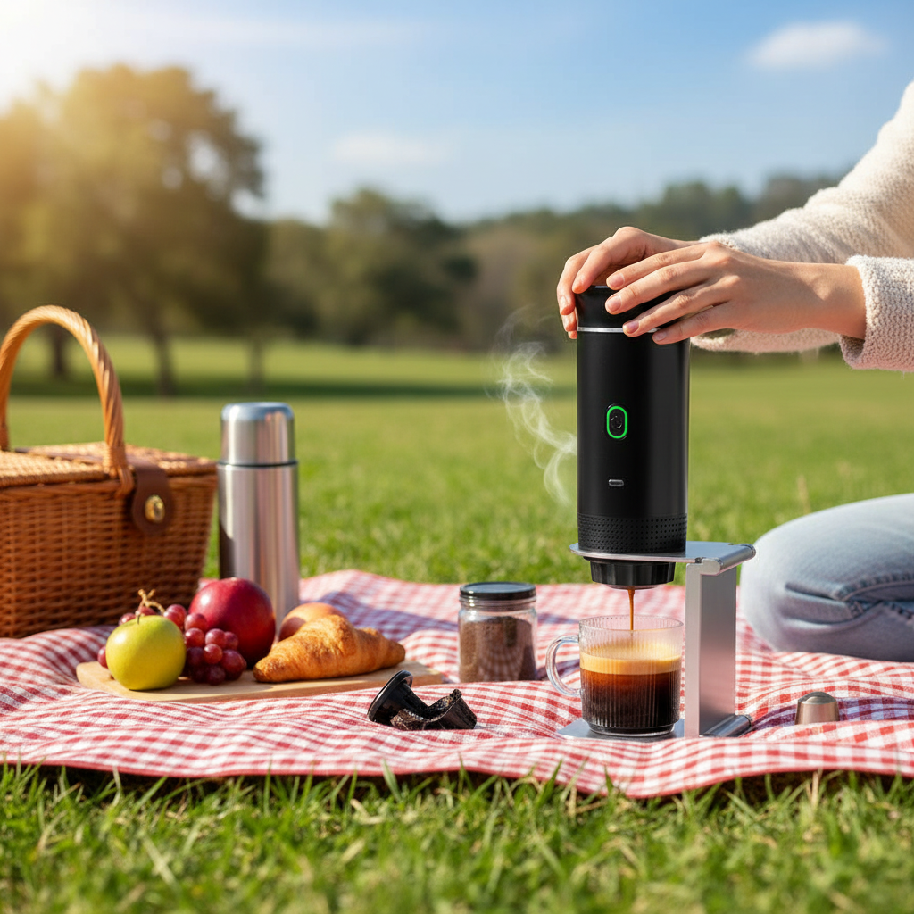 Wireless Electric Portable Espresso Coffee Machine for Car & Home Camping Coffee Maker 3-in-1 Capsule Powder Travel Coffee Maker