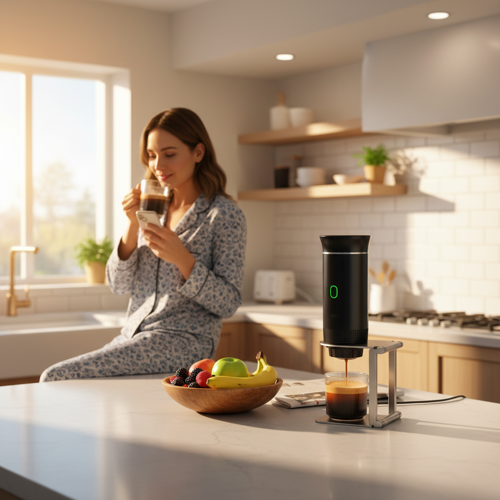 Wireless Electric Portable Espresso Coffee Machine for Car & Home Camping Coffee Maker 3-in-1 Capsule Powder Travel Coffee Maker